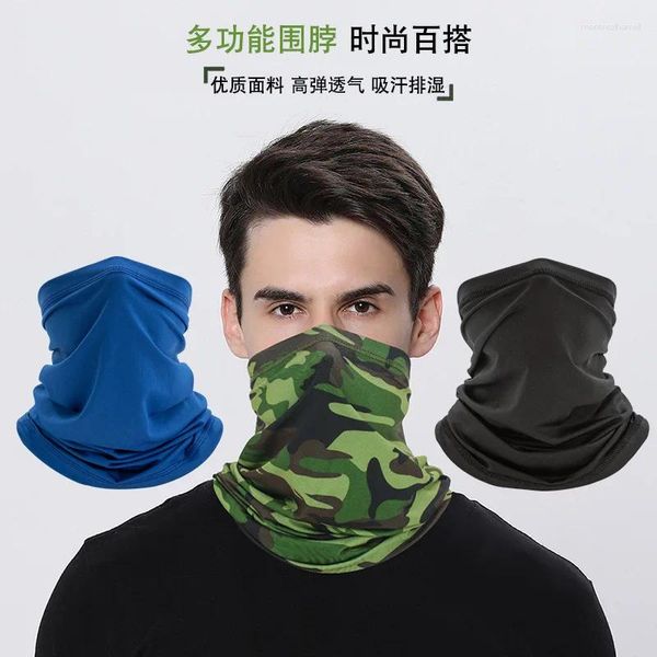 Bandanas para ciclismo al aire libre, trotar, diadema refrescante, absorbente de sudor, polaina de seda para el cuello, protección solar, mascarilla facial de secado rápido