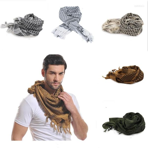 Bandanas En Plein Air Randonnée Écharpes Militaire Arabe Tactique Désert Écharpe Armée Shemagh Avec Gland Pour Hommes Femmes Musulman Hijab Coupe-Vent Chaud