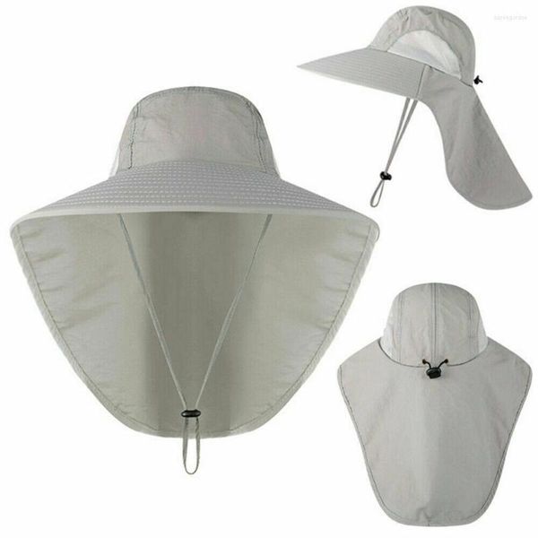 Bandanas extérieur hommes femmes grand bord rond bloc solaire séchage rapide chapeaux de pêche casquette d'été pour voyage montagne escalade seau