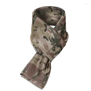 Bandanas Équitation en plein air Escalade Parasol Respirant Écharpe de sport Hommes Femmes Pêche d'été Randonnée Camouflage Mesh Masque Tactique Foulard