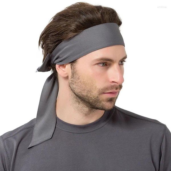 Bandanas en plein air couleur unie hommes et femmes sport anti-transpiration bandeau course tennis fitness pirate tendance