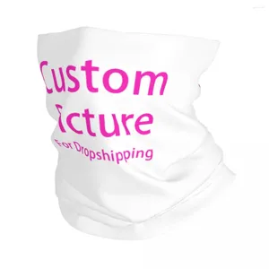 Bandana's Gepersonaliseerde Aangepaste Po Logo Bandana Halsbeenkap Voor Ski Camping Mannen Vrouwen Wrap Sjaal Aangepaste DIY Print Hoofdband Warmer