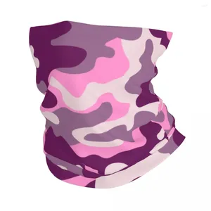 Bandana's Roze Militaire Camouflage Camo Stijl Halsbeenkap Heren Dames UV-gezichtsscherm Winter Bandana Sjaal voor fietsen