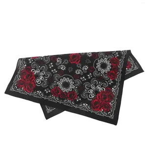 Bandana's bedrukte hoofddoek Bandana katoenen gezichtsmasker de bloemen zwarte zakdoek man herenzakdoeken