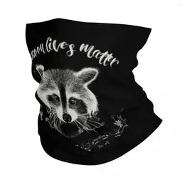 Bandanas Raccoon Lives Matter Bandana Winter Nec plus chaud Windprooter Wrap Face Scarf pour les poubelles de ski Panda Racoon Gaiter Bandin