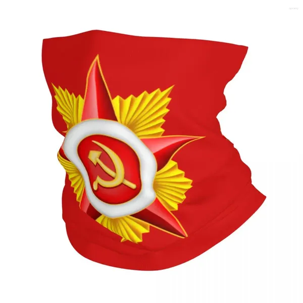 Bandanas Rouge Srar Union Soviétique Bandana Cache-Cou Coupe-Vent Visage Écharpe Couverture Russe CCCP URSS Drapeau Socialiste Bandeau Tube Cagoule