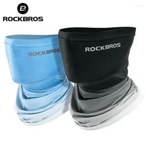 Bandanas ROCKBROS verano protección UV bufanda para ciclismo máscara facial para bicicleta diademas para correr hombres pañuelo para motocicleta equipo deportivo de refrigeración