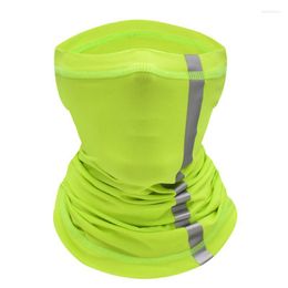 Bandanas Safety Reflective Scarf adulte High Visibility Multi fonctions Tube Tenrofroping Bandle Bandons sans couture