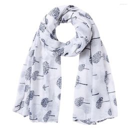 Bandanas écharpe femmes pissenlit imprimé doux en mousseline de soie châle enveloppes foulards plage Style Vintage foulard Bufanda Mujer