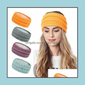 Pañuelos Bufandas Envolturas Sombreros, Guantes Aessories de moda Calentador de invierno Oreja tejida Diadema Turbante Crochet Plus Veet Hairband Headwrap Wide S