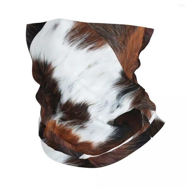 Bandanas Écossais Highland vache peau de vache Bandana cou guêtre Protection UV visage écharpe couverture peau d'animal en cuir chapeaux Tube cagoule