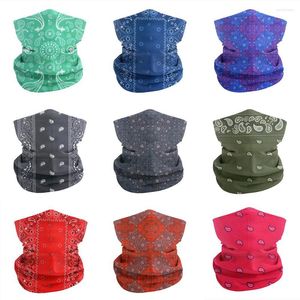 Bandanas sans couture Paisley cou Gater Tube hommes femmes anti-poussière respirant Undercap foulard cyclisme randonnée rouge Bandana noir cagoule