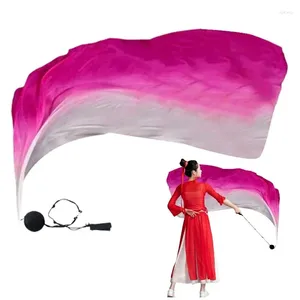 Bufanda de seda de bandanas con pelota colorida de cinta de cinta de cinta de cinta de práctica de danza del vientre de 200x80cm velo personalizado color