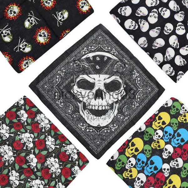 Pañuelos Pañuelo de calavera Pañuelo cuadrado % Algodón Pañuelo cuadrado Hip Hop Sport Paisley Bicicleta Cabeza Bufanda Mujer Bufandas para cuello x0628