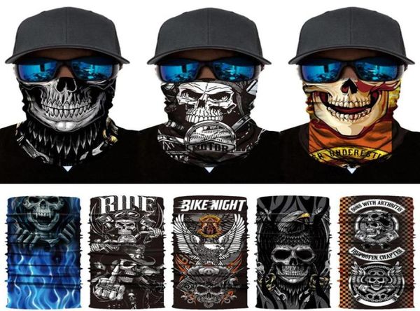 Bandanas Skull Joker Cycling Face Mask Men Magic Scarf Magic Bandana Bandana Motorcycle Tube Shield Balaclava Bandband Gaite5366024