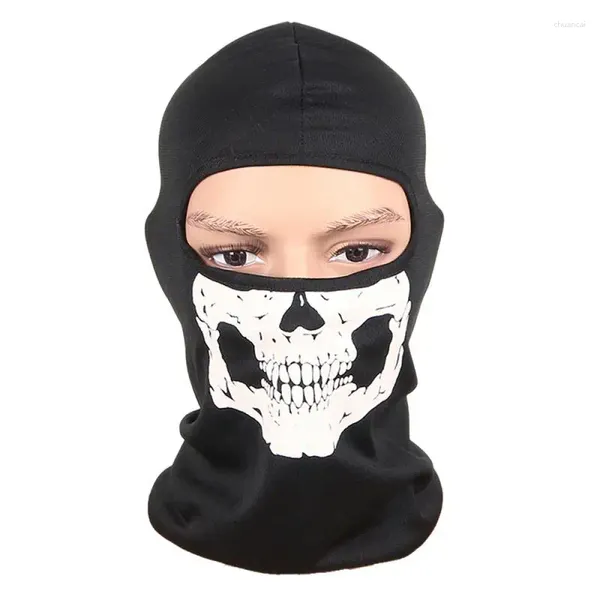 Bandanas imprimé tête de mort, cagoule, masque complet, écharpe, pêche en plein air, chasse, randonnée, cyclisme, guêtre de cou, bouclier