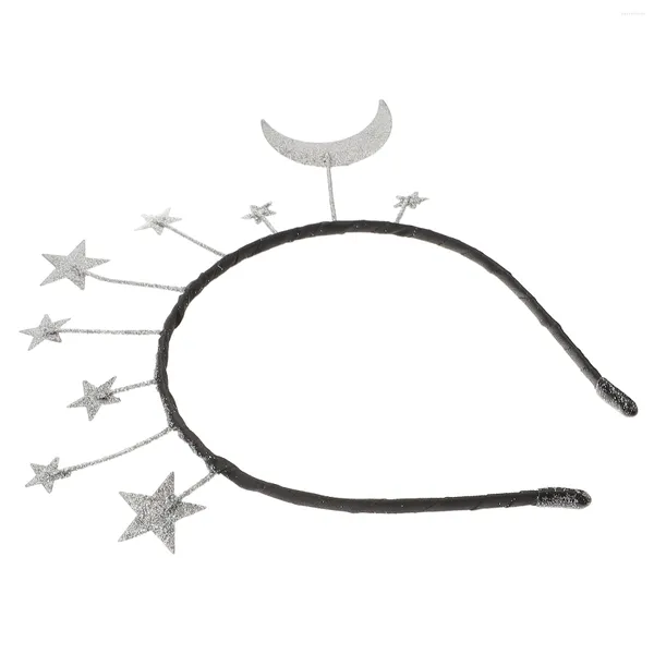 Bandanas Star Moon Headband: Headpiece Birthday Party Hair Glitter Costume Accesorio Spike Piece