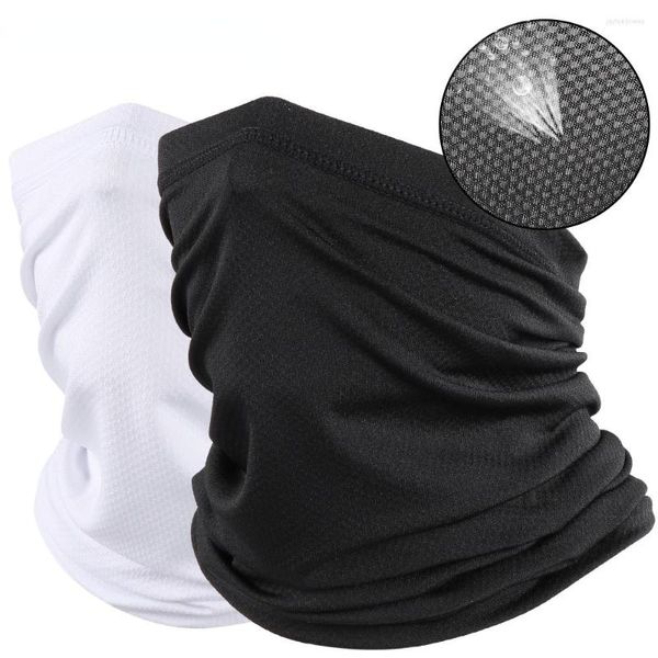 Bandanas Verano Transpirable Cool Mesh Bandana Senderismo Caza Ciclismo Correr Tubo Bufanda Deportes de esquí Calentador de cuello Media máscara facial Hombres Mujeres