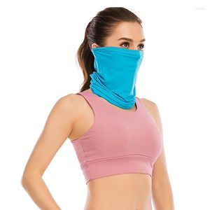 Bandanas été demi cyclisme masque facial soie magique Bandana Sports de plein air Protection solaire course cou écharpe pour hommes femmes