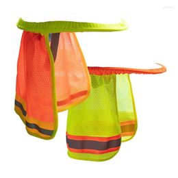 Bandanas été pare-soleil sécurité casque casque cou bouclier bande réfléchissante haute visibilité pour travail en plein air Supp