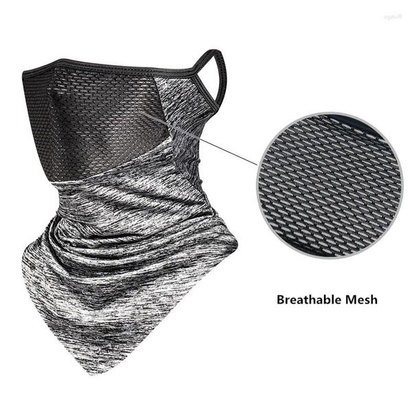 Bandanas Summer Sun UV Protection Cycling Fishing refroidissement Silk Mesh Nec Gaiter Bandana Face Mask Half Scarf Cover pour les hommes