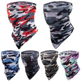 Bandanas Sun Protection Bike Cycling Mask Fashion Silk UV Neck Gaiter Ademend Winddichte Outdoor Sports sjaal