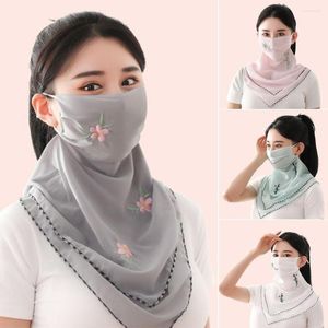 Bandanas Zonnebrandwijk Face Scarf Vrouwen Hek Kraag Set oor gaas anti-uv deksel buitenrijden Mondjes sjaals ring wraps bandana