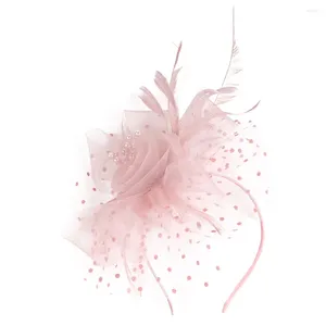 Bandana's Tea Party Fascinator Hat Bruiloft Bruid Feathering Hoofdband Banket Hoofdtooi