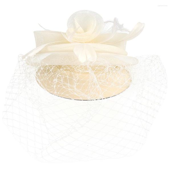 Bandanas Tea Party Fascinator Chapeau Femmes Banquet Plumes Bandeau Mariage Mariée Coiffe