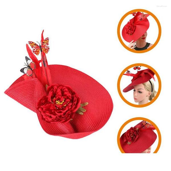 Bandanas Tea Party Headpiece Fascinators Mujeres Europea American Tocado Headwear Tela Diadema Banquete Sombrero Novia Drop Entrega Fa Dhhio