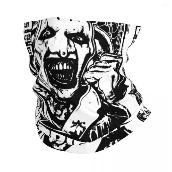 Bandanas Terrifier hiver bandeau cou plus chaud hommes femmes randonnée chasse Tube écharpe film d'horreur Halloween Clown visage Bandana guêtre