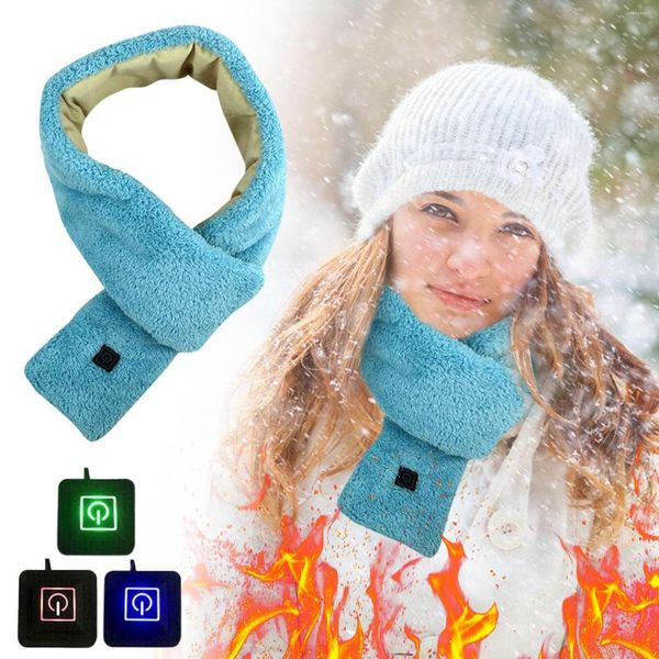 Bandanas Tercer Engranaje Termostato Calefacción Eléctrica Bufanda Azul USB 5v Portátil Al Aire Libre