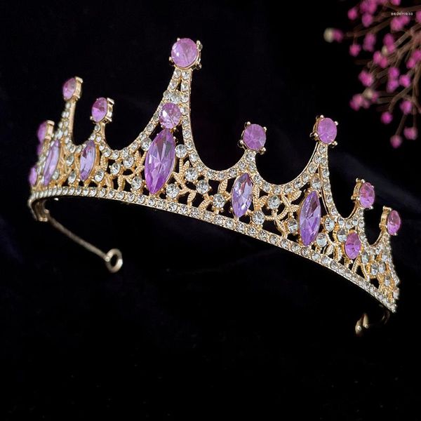 Bandanas diadème strass incrusté couronne bandeau petites filles couronnes bandeaux cristal Adorable paillettes petite mariée enfant