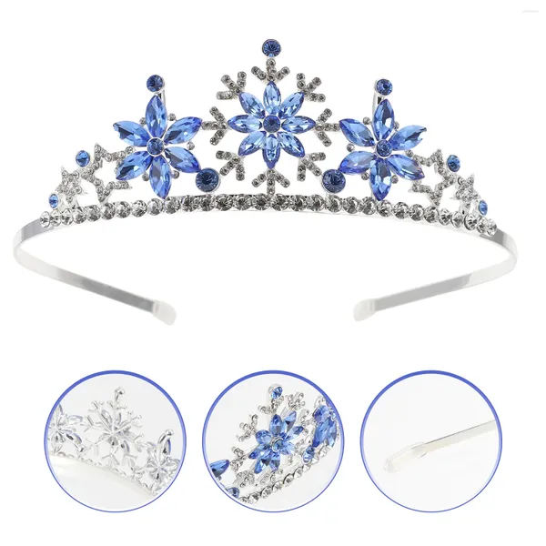 Bandanas Tiara Snowflake Kidsrhinestonecrystal Hair Girls Boda Diadema Cumpleaños Tocado Tiaras Chica Navidad Novia Fiesta Diademas