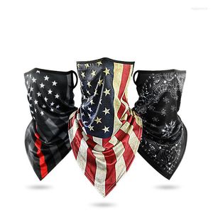 Bandanas Triangle Bandana Face Scarves Silk Motorcycle Mask Men's Skull Cap Balaclava Hoofdtoeslag Outdoor Running Cycling Sports