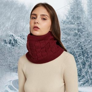 Bandanas unisexe tricoté écharpe chaude hiver automne anneau femmes polaire hommes bandeau cou ski vélo capuche