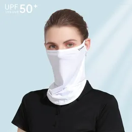 Bandanas unisex UV Sun Protection Mask Breathable Silk Running Sports verstelbare anti ultraviolet voor Summer Outdoor Activiteiten