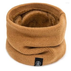 Bandanas unisexe hiver cou écharpe anneau tricoté laine fourrure Snood femmes enfants extérieur visage couverture épais chaud facile écharpes pour cyclisme randonnée