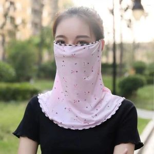 Bandanas UV Protection Face Scarves Bloem met nek Flap Gini Masker Zomer Zonnebrandcrème Womne halslijn rijden