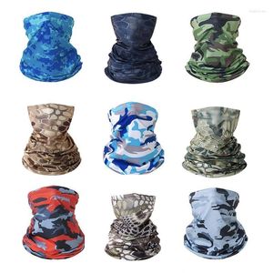 Bandanas UV Protection Silk Face Cover Neck Tube Outdoor Sports Bandana Scarf Ademend wandel Gaiter Camo Army