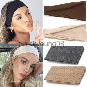 Bandanas Larges Bandes De Cheveux Bandeau Élastique Turban Maquillage Cerceau De Cheveux Yoga Vintag Headwrap Coiffures D'été Accessoires De Cheveux De Mode x0628