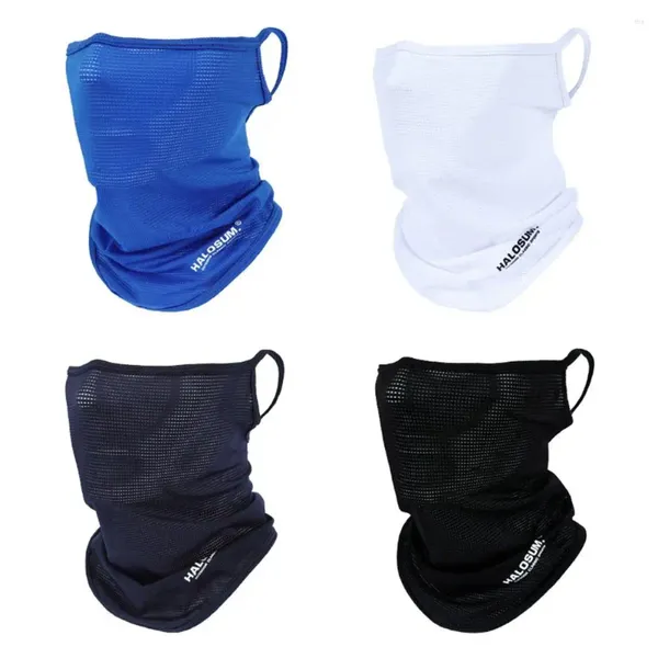 Bandanas Masque à vélo à poussière à poussière à l'épreuve du vent Fashion Swinet de moto de couleur unie respirante Silk Full Face Randonnée Cycling