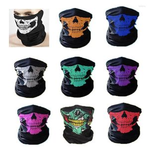 Bandana's Winddicht Skeletschedel Sjaals Hals Half Warmer Gezichtsmasker Ghost Sjaal Voor Buitensporten Fietsen Klimmen Wandelen 2024