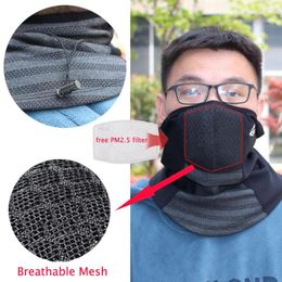 Bandanas Winter Bandana Nek Warmer Tube Mesh Face Cover Men Women Head Scarf Motorfiets Balaclava Cycling Camping Hoofdband Winddicht