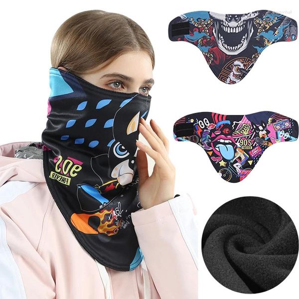 Bandanas hiver cyclisme Bandana polaire chaud masque facial coupe-vent réglable cagoule mode Sports de plein air ski randonnée écharpes