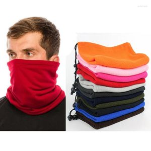 Bandanas de invierno para hombres y mujeres, deportes al aire libre, bufanda de lana para el cuello, máscara para montar, capucha con cubierta Polar con cordón multifuncional