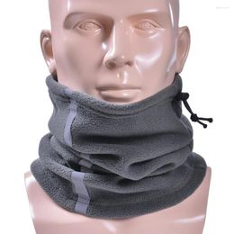 Bandanas Hiver Polar Fleece Scarpe chaude extérieure Night Riding Mask Ski Ski Reflective Strip Pull Corde Half Face Collar Bib