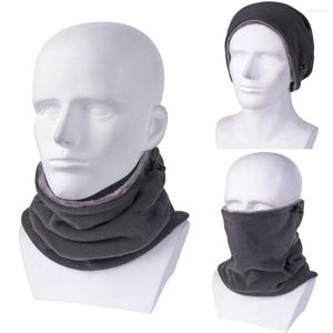 Bandanas Winter sjaal voor mannen Fleece Ring Bandana Warm Solid Women Nek Warmer Dikke Cashmere zakdoek Ski Mask