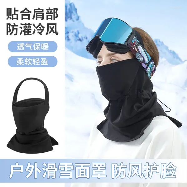 Bandanas masque de Ski d'hiver pour femmes, Protection du visage, cyclisme, alpinisme, col chaud, bavoir coupe-vent pour hommes