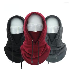 Bandanas Winterwarmte en winddichte fietsportmasker Rocker Fleece Warm Hood Neck Dikked Buiten Ski Fashion Hat Matching